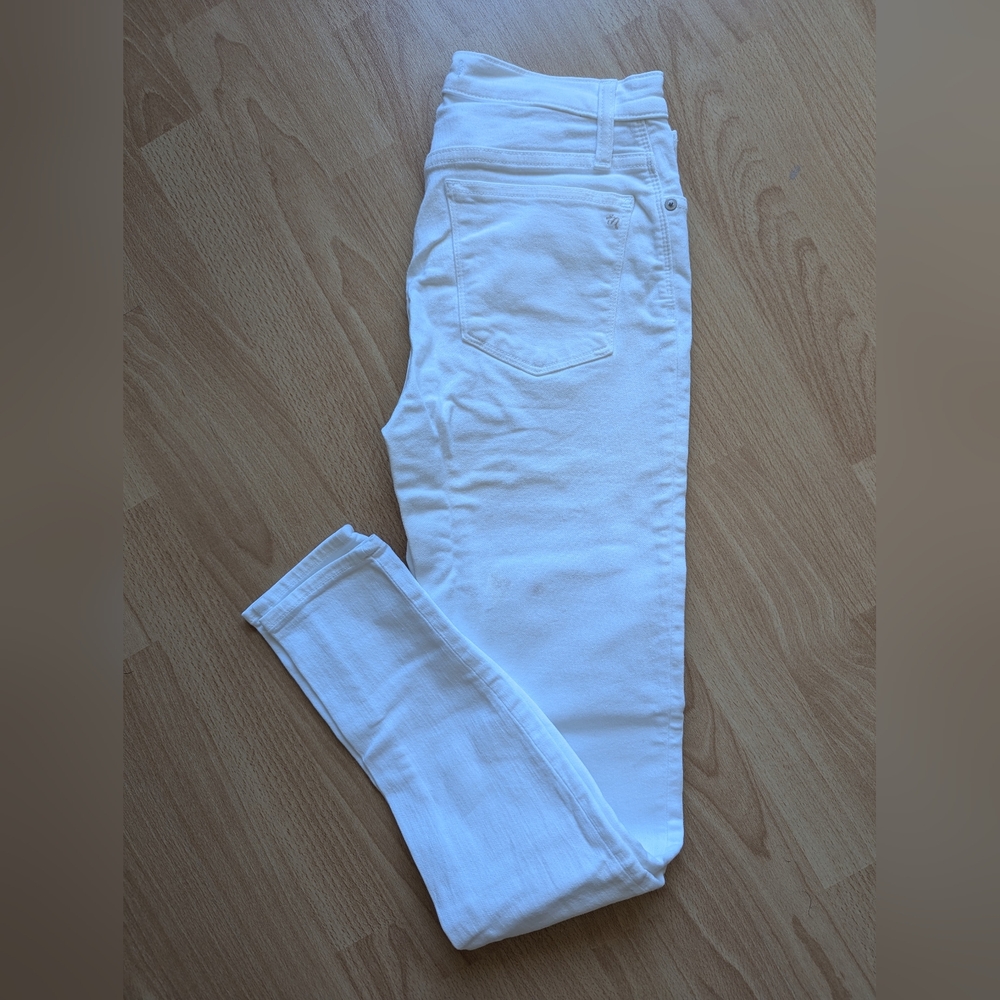Madewell White Jeans 27 Tall 9" High Rise Skinny